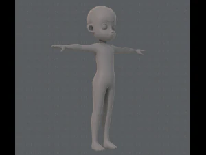 base mesh boy character v05 3D Model