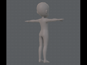 base mesh boy character v05 3D 모델