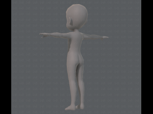 base mesh boy character v05 3D 모델