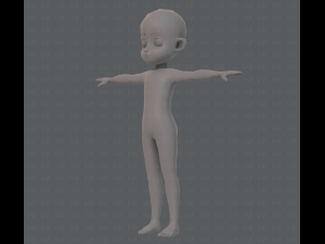 base mesh boy character v05 3D 모델