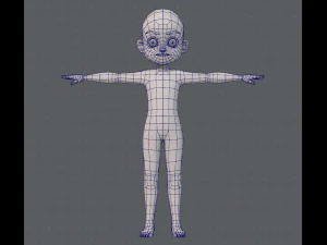 base mesh boy character v05 3D Model