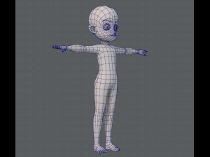base mesh boy character v05 3D 모델