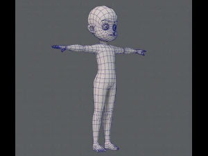 base mesh boy character v05 3D Model
