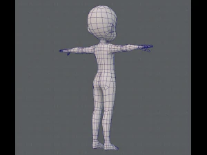 base mesh boy character v05 3D Model