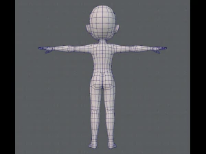 base mesh boy character v05 3D Model