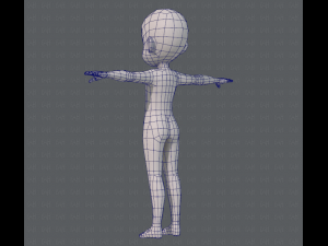 base mesh boy character v05 3D 모델