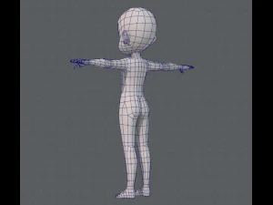 base mesh boy character v05 3D Model
