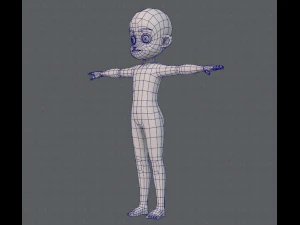 base mesh boy character v05 3D Model