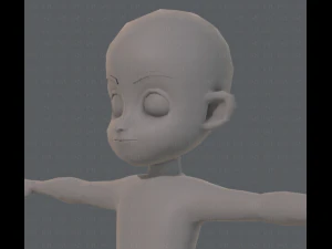 base mesh boy character v05 3D Model
