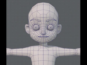 base mesh boy character v05 3D Model