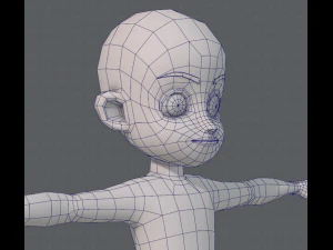 base mesh boy character v05 3D Model