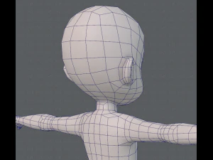base mesh boy character v05 3D Model