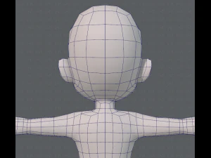 base mesh boy character v05 3D Model