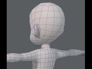 base mesh boy character v05 3D Model