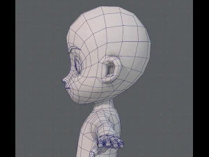 base mesh boy character v05 3D Model