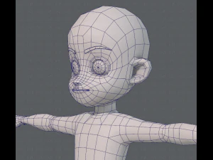 base mesh boy character v05 3D Model