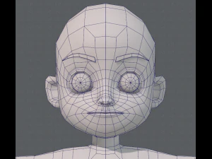 base mesh boy character v05 3D Model