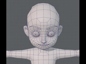 base mesh boy character v05 3D Model