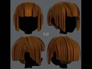 Acconciatura 3d per ragazza v31 Modello 3D