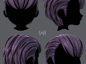 3d hair style for boy v31 3D Model