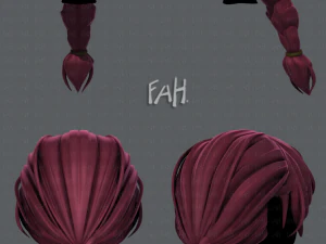 Acconciatura 3d per ragazza v32 Modello 3D