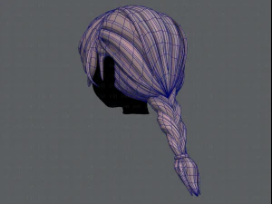 3d hair style for girl v32 3D Model