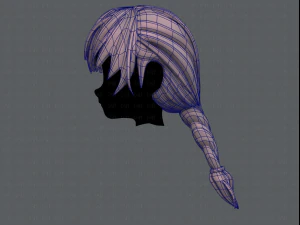 3d hair style for girl v32 3D Model