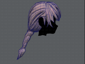 3d hair style for girl v32 3D Model