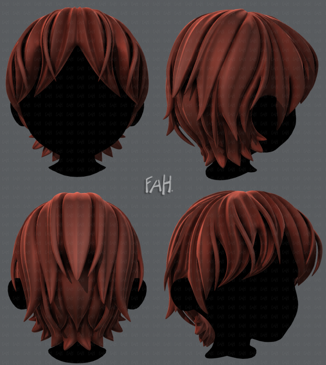 3d hair style for boy v32 3D मॉडल .c4d .max .obj .3ds .fbx .stl .blend 