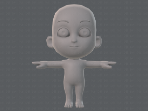 cartoon child v02 3D 모델