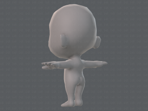 cartoon child v02 3D 모델