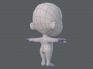 cartoon child v02 3D 모델