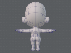 cartoon child v02 3D 모델
