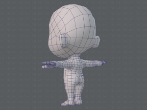 cartoon child v02 3D 모델