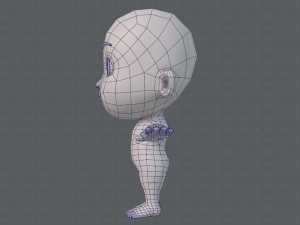 cartoon child v02 3D 모델