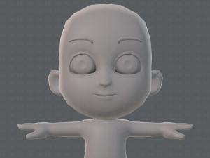 cartoon child v02 3D 모델