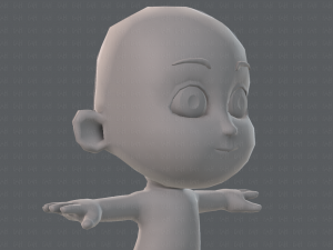 cartoon child v02 3D 모델