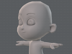 cartoon child v02 3D 모델