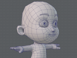 cartoon child v02 3D 모델