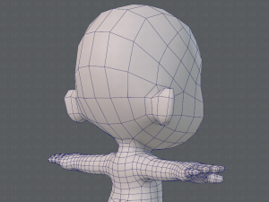 cartoon child v02 3D 모델