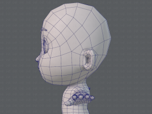 cartoon child v02 3D 모델