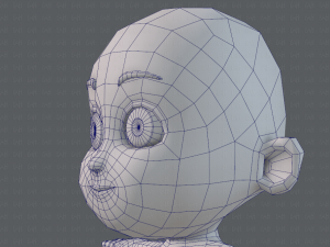 cartoon child v02 3D 모델