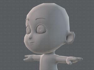 cartoon child v02 3D 모델
