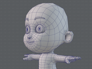 cartoon child v02 3D 모델