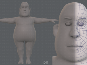 base mesh man character v09 3D मॉडल