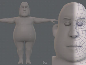 personagem de homem de malha base v09 Modelo 3D