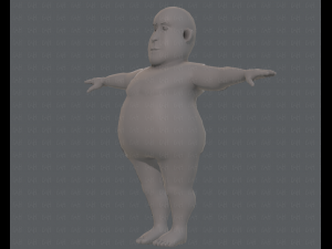 base mesh man character v09 3D मॉडल