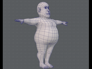 base mesh man character v09 3D मॉडल