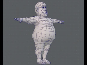 base mesh man character v09 3D Model