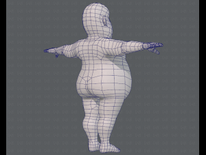 base mesh man character v09 3D मॉडल
